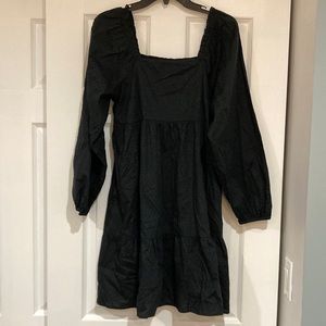 Long sleeve balloon sleeve dress